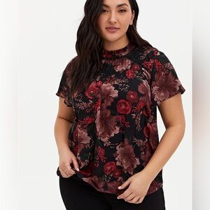 Torrid Abbey Chiffon Floral Top